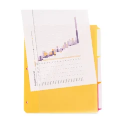 Sale 89421 1/3-Cut Tabs 11.25 in. x 9.75 in. Three-Ring Binder Poly Index Dividers with Pocket - Assorted Colors (30/Box) Binders & Binding Supplies