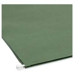 Hot 3.5 in. Capacity 1 Section 100 Percent Recycled Hanging Pockets with Full-Height Gusset - Standard Green/Letter Size (10/Box) Filing & Folders
