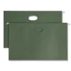 Hot 3.5 in. Capacity 1 Section Legal Size Hanging Pockets with Full-Height Gusset - Standard Green (10/Box) Filing & Folders