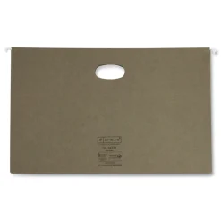 Outlet 3.5 in. Capacity 1 Section Legal Size 100 Percent Recycled Hanging Pockets with Full-Height Gusset - Standard Green (10/Box) Filing & Folders