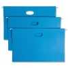 Online 3 in. Capacity 1/5-Cut Tabs 1 Section Legal Size Hanging Pockets with Full-Height Gusset - Sky Blue (25/Box) Filing & Folders