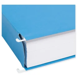 Outlet 2 in. Capacity 1/5-Cut Tabs 1 Section Letter Size Hanging Pockets with Full-Height Gusset - Sky Blue (25/Box) Filing & Folders