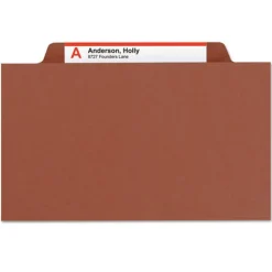 Hot 3 in. Expansion 3 Dividers 8 Fasteners Letter Size Recycled Pressboard Classification Folders - Red Exterior (10/Box) Filing & Folders
