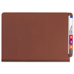 Hot 2 in. Expansion 2 Divider Legal Size 6 SafeSHIELD Fasteners End Tab Pressboard Classification Folders - Red (10/Box) Filing & Folders