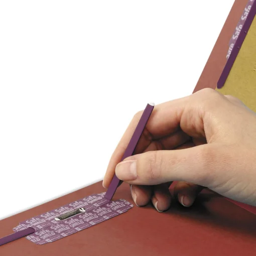 Hot 2 in. Expansion 2 Divider Legal Size 6 SafeSHIELD Fasteners End Tab Pressboard Classification Folders - Red (10/Box) Filing & Folders