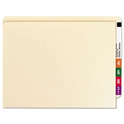 Clearance 0.75 in. Expansion 1 Fastener Letter Size Interior Front-Cover Pocket Heavyweight End Tab Fastener Folders - Manila (50/Box) Filing & Folders