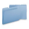 Online 1 in. Expansion Assorted 1/3-Cut Tabs Letter Size Expanding Recycled Heavy Pressboard Folders - Blue (25/Box) Filing & Folders