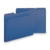 Outlet 1 in. Expansion Assorted 1/3-Cut Tabs Letter Size Expanding Recycled Heavy Pressboard Folders - Dark Blue (25/Box) Filing & Folders