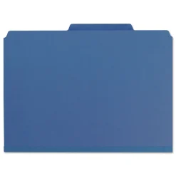 Outlet 1 in. Expansion Assorted 1/3-Cut Tabs Letter Size Expanding Recycled Heavy Pressboard Folders - Dark Blue (25/Box) Filing & Folders