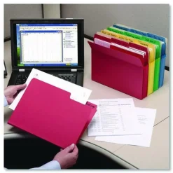 Outlet 3.5 in. Expansion Colored File Pockets - Letter, Assorted (25/Box) Filing & Folders
