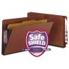 Clearance 2 in. Expansion End Tab Pressboard Classification Folders - Red/Legal Size (10/Box) Filing & Folders