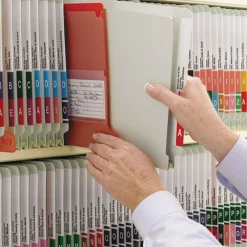 Discount 3 in. Expansion End Tab Pressboard Classification Folders with 2 SafeSHIELD Coated Fasteners - Legal Size/Gray-Green (25/Box) Filing & Folders
