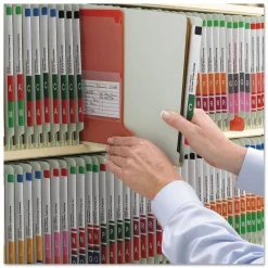 Outlet 3 in. Expansion End Tab Pressboard Classification Folder with 8 SafeSHIELD Fasteners - Letter Size/Gray-Green (10/Box) Filing & Folders