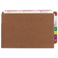 New 3.5 in. Expansion Heavy-Duty End Tab TUFF Pockets - Redrope/Legal Size (10/Box) Filing & Folders