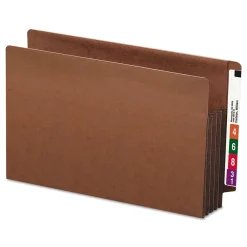 New 3.5 in. Expansion Heavy-Duty End Tab TUFF Pockets - Redrope/Legal Size (10/Box) Filing & Folders