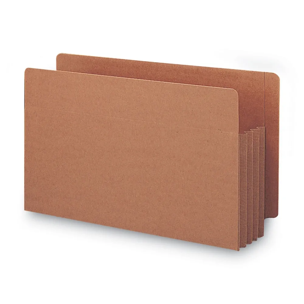 New 3.5 in. Expansion Heavy-Duty End Tab TUFF Pockets - Redrope/Legal Size (10/Box) Filing & Folders