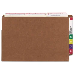 5.25 in. Expansion Heavy-Duty Redrope End Tab TUFF Pockets - Legal Size, Redrope (10/Box) Binders & Binding Supplies