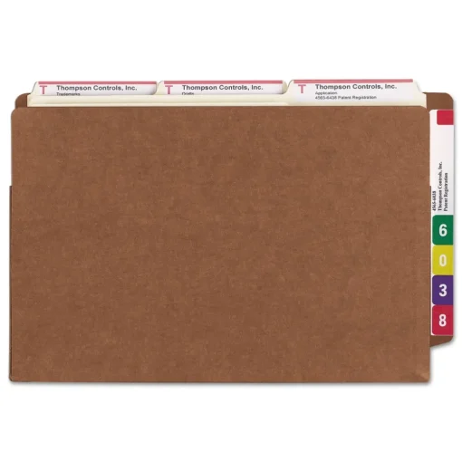 5.25 in. Expansion Heavy-Duty Redrope End Tab TUFF Pockets - Legal Size, Redrope (10/Box) Binders & Binding Supplies