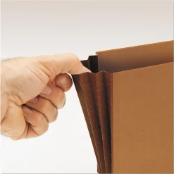 Online 5.25 in. Expansion Legal Size Straight Tabs 1 Section Elastic Cord Closure Redrope End Tab Wallets - Redrope (10/Box) Filing & Folders