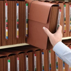 Online 5.25 in. Expansion Legal Size Straight Tabs 1 Section Elastic Cord Closure Redrope End Tab Wallets - Redrope (10/Box) Filing & Folders