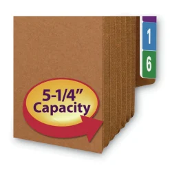 New 5.25 in. Expansion Letter Size Heavy-Duty Redrope End Tab TUFF Pockets (10/Box) Filing & Folders