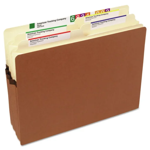 Sale 3.5 in. Expansion Letter Size Redrope Drop Front File Pockets (50/Box) Filing & Folders