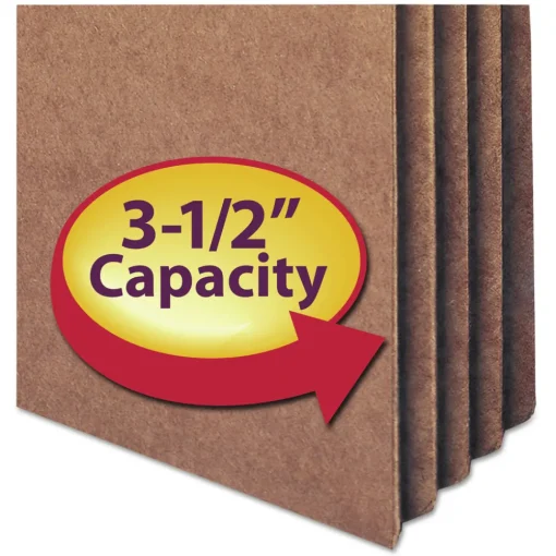Sale 3.5 in. Expansion Letter Size Redrope Drop Front File Pockets (50/Box) Filing & Folders