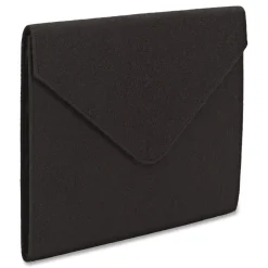 Hot 2 in. Expansion Letter Size Soft Touch Cloth Expanding Files - Black Cleaning & Janitorial Supplies