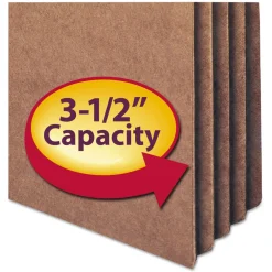 3.5 in. Expansion Redrope Drop Front File Pockets - Legal, Redrope (50/Box) Filing & Folders