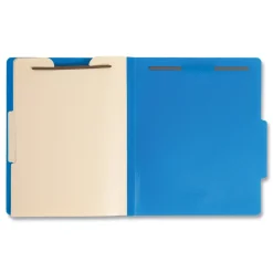 Hot 2 in. Expansion Six-Section Poly Classification Folders - Blue Exterior/Letter Size (10/Box) Filing & Folders