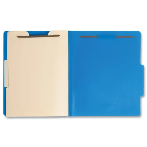 Hot 2 in. Expansion Six-Section Poly Classification Folders - Blue Exterior/Letter Size (10/Box) Filing & Folders