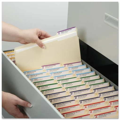 Online 1.5 in. Top Tab Manila Expansion 2-Fastener Folders - Letter Size/Manila Exterior (50/Box) Filing & Folders