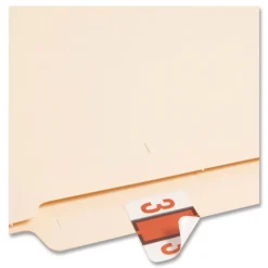 Clearance 1 in. x 1.25 in. 3 Numerical End Tab File Folder Labels - White (1-Roll) Labels & Label Makers