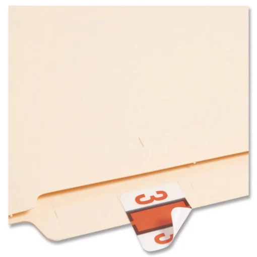 Clearance 1 in. x 1.25 in. 3 Numerical End Tab File Folder Labels - White (1-Roll) Labels & Label Makers
