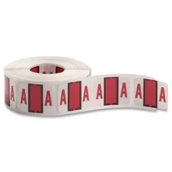 Sale 1 in. x 1.25 in. A Color-Coded End Tab Filing Labels - White (1-Roll) Labels & Label Makers