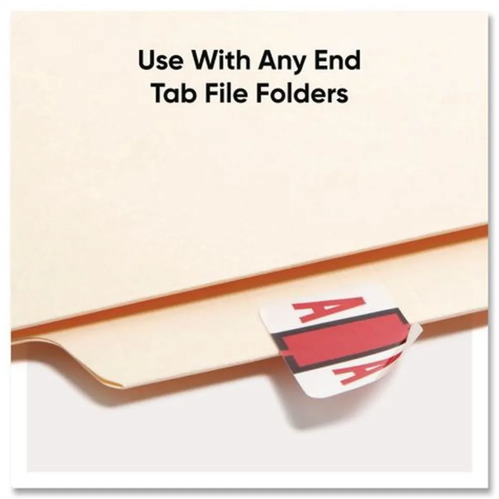 Sale 1 in. x 1.25 in. A Color-Coded End Tab Filing Labels - White (1-Roll) Labels & Label Makers