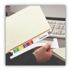 Online 1.5 in. x 7.5 in. Color-Coded Smartstrip Inkjet Refill Label Forms - Assorted, White (250/Pack) Labels & Label Makers