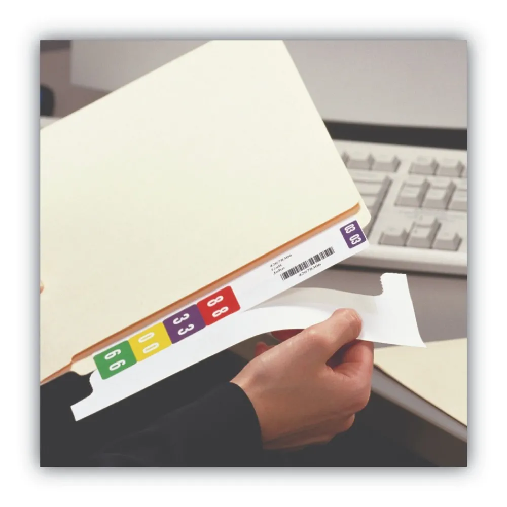 Online 1.5 in. x 7.5 in. Color-Coded Smartstrip Inkjet Refill Label Forms - Assorted, White (250/Pack) Labels & Label Makers