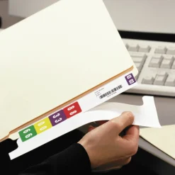 Online 1.5 in. x 7.5 in. Color-Coded Smartstrip Inkjet Refill Label Forms - Assorted, White (250/Pack) Labels & Label Makers