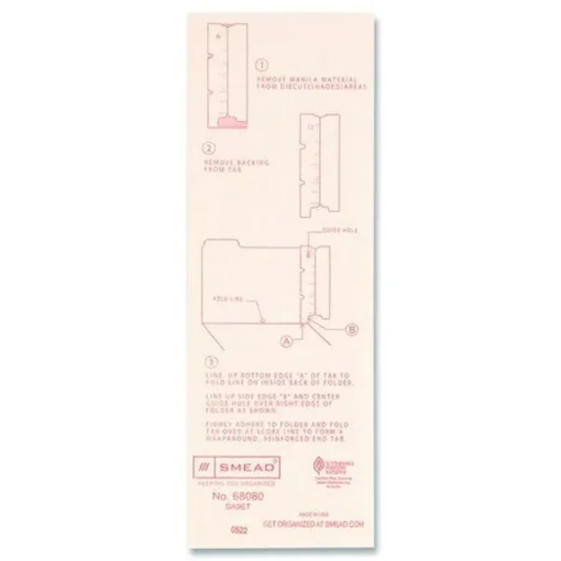 Best 3.25 in. x 9.25 in. Straight Tab End Tab Converters - Manila (500/Box) Filing & Folders