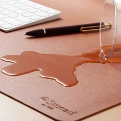 Sale 31.5 in. x 15.7 in. Vegan Leather Desk Pads - Brown Desk Accessories & Office Organizers