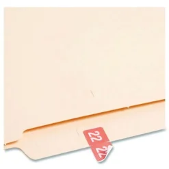Best 0.5 in. x 1 in. Yearly End Tab 22 File Folder Labels - Pink (250/Pack) Labels & Label Makers