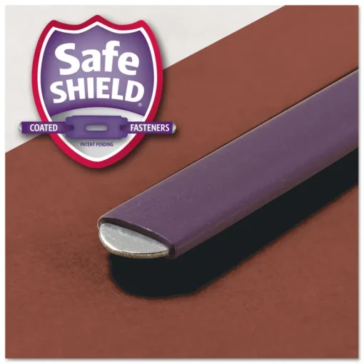 Best 8 SafeSHIELD Fasteners 3 in. Expansion 3 Dividers Letter Size End Tab Pressboard Classification Folders - Red (10/Box) Filing & Folders