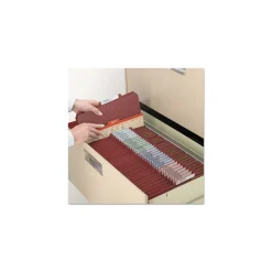 6 SafeSHIELD Fasteners 2 Dividers Letter Size 6-Section Pressboard Top Tab Pocket Classification Folders - Red (10/Box) Filing & Folders