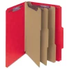 Outlet 8 SafeSHIELD Fasteners 3 Dividers Letter Size Eight-Section Pressboard Top Tab Classification Folders - Bright Red (10/Box) Filing & Folders