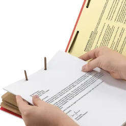 Outlet 8 SafeSHIELD Fasteners 3 Dividers Letter Size Eight-Section Pressboard Top Tab Classification Folders - Bright Red (10/Box) Filing & Folders