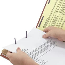 Clearance 6 SafeSHIELD Fasteners 2 Dividers Legal Size 6-Section Pressboard Top Tab Pocket Classification Folders - Red (10/Box) Filing & Folders