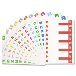 Clearance 1.16 x 3.13 AlphaZ Color-Coded A-Z Labels Starter Set - Assorted (1/Box) Labels & Label Makers