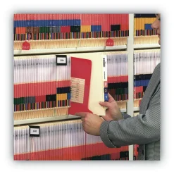 Outlet 1/3-Cut End Tab Out 8.5 in. x 11 in. Colored Poly Out Guides with Pockets - Red (25/Box) Filing & Folders