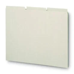 1/3-Cut Tab 8.5 in. x 11 in. Recycled Blank Top Tab File Guides - Green (100/Box) Filing & Folders